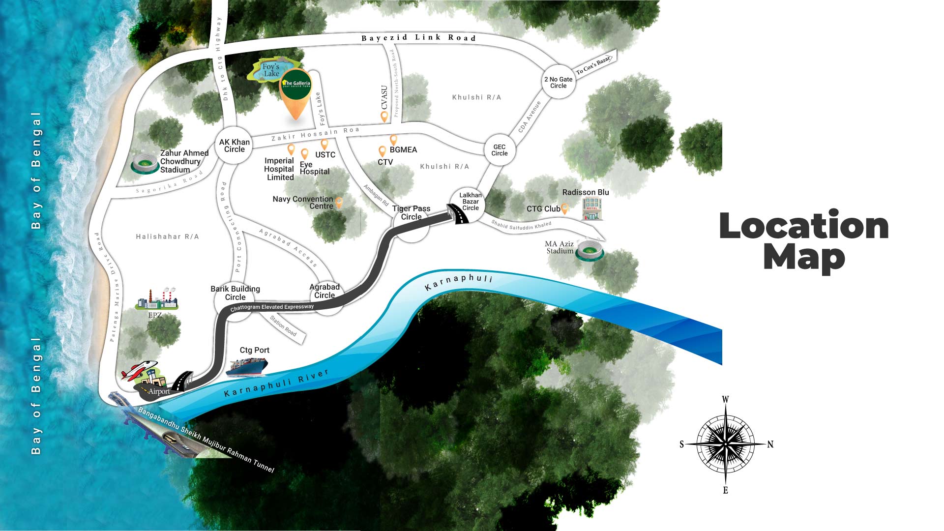 The Galleria Location Map